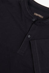 Polo coreana in piquet blu-Dan John