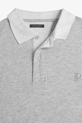 Polo in jersey con contrasti polvere-Dan John