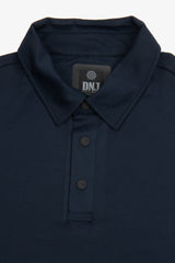 Polo tecnica con bottoni blu DNJ-Dan John