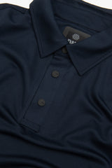 Polo tecnica con bottoni blu DNJ-Dan John