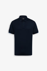 Polo tecnica con bottoni blu DNJ-Dan John