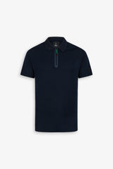 Polo tecnica con zip blu DNJ-Dan John