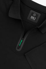 Polo tecnica con zip nero DNJ-Dan John