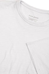T-shirt girocollo con taschino bianca-Dan John