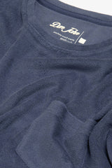 T-shirt girocollo effetto spugna indaco-Dan John