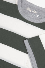 T-shirt in maglia a righe malva-Dan John