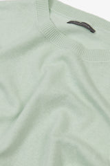 T-shirt in maglia misto lino menta-Dan John