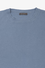 T-shirt in maglia nido d'ape celeste-Dan John