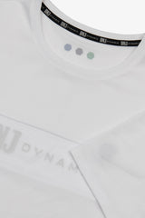 T-shirt inserto rete con logo bianca DNJ-Dan John