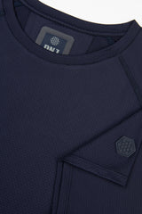 T-shirt micro scacchi DNJ blu-Dan John