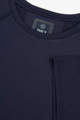 T-shirt micro scacchi DNJ blu-Dan John