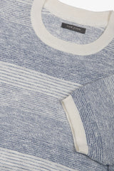 T-shirt riga degradè navy-Dan John