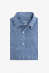 Denim linen blend shirt