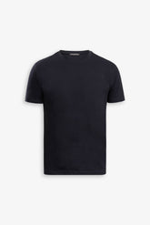 Navy textured piquet t-shirt