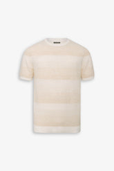 Sand degradé stripe t-shirt