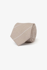 Beige regimental stripe tie