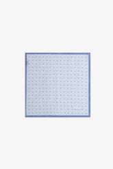 Light blue all over circle pattern jacquard clutch bag