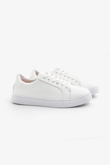 Kids white eco-leather sneakers