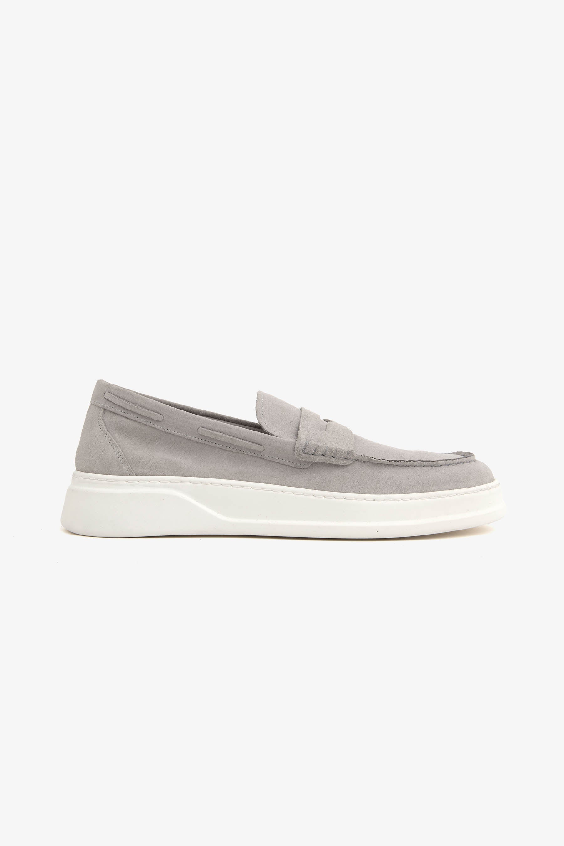 Mocassino scamosciato grigio chiaro-Dan John