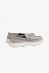 Mocassino scamosciato grigio chiaro-Dan John