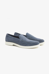 Mocassino scamosciato denim-Dan John