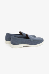 Mocassino scamosciato denim-Dan John