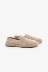 Beige suede moccasin