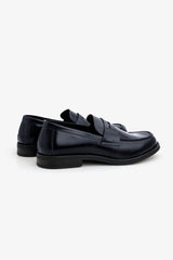 Blue college moccasin