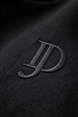 Bomber in felpa full zip nero-Dan John