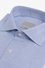 Light blue micro-patterned shirt