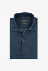 Slim cotton chambray shirt