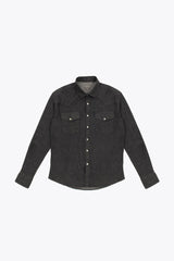 Black denim western shirt