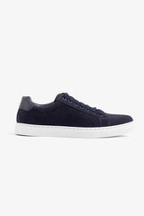 Blue eco-suede sneakers