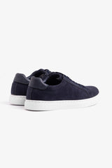 Blue eco-suede sneakers