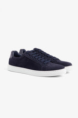 Blue eco-suede sneakers