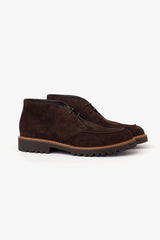 Engineer boot in dark brown suede