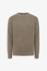 Dove grey diamond stitch crew neck sweater