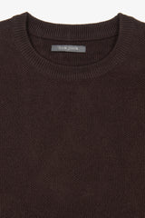 Brown rice grain crewneck sweater