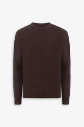 Brown rice grain crewneck sweater