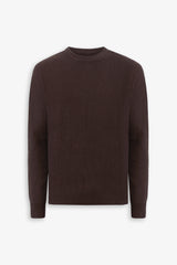 Brown rice grain crewneck sweater
