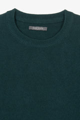 Rice grain crewneck sweater teal