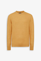 Ochre lambswool crewneck sweater