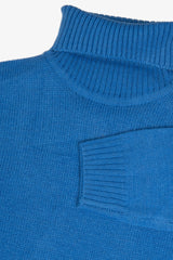 Cobalt lambswool turtleneck sweater