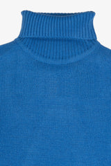 Cobalt lambswool turtleneck sweater