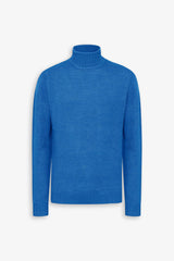 Cobalt lambswool turtleneck sweater