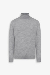 Light grey lambswool turtleneck sweater
