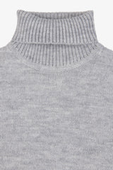 Light grey lambswool turtleneck sweater