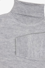 Light grey lambswool turtleneck sweater