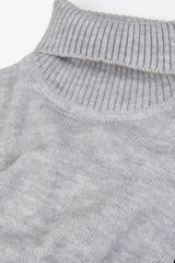 Light grey lambswool turtleneck sweater