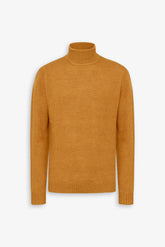 Ochre lambswool turtleneck sweater